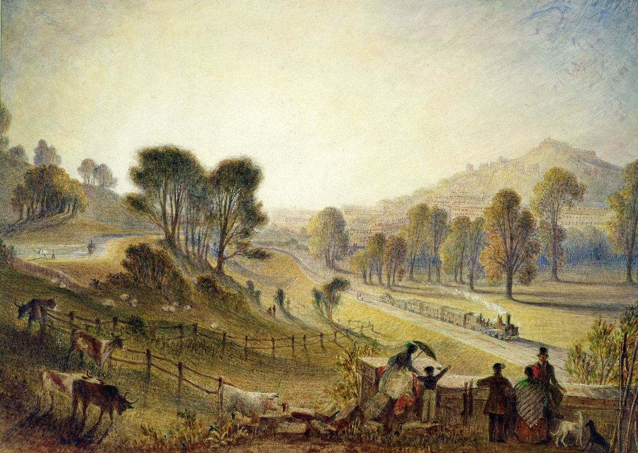 Banho de Bathampton, 1840-45 de Thomas Francis Dicksee