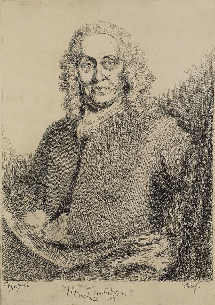 Mr. Leveridge, gravado por Daniel Dodd (fl.1761-80), c.1770 de Thomas Frye