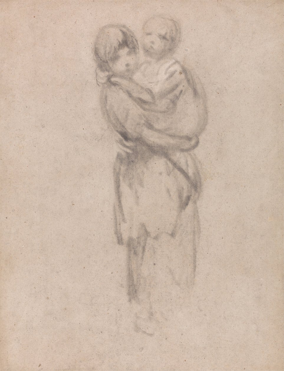 Um, menina jovem, segurando, um, criança de Thomas Gainsborough