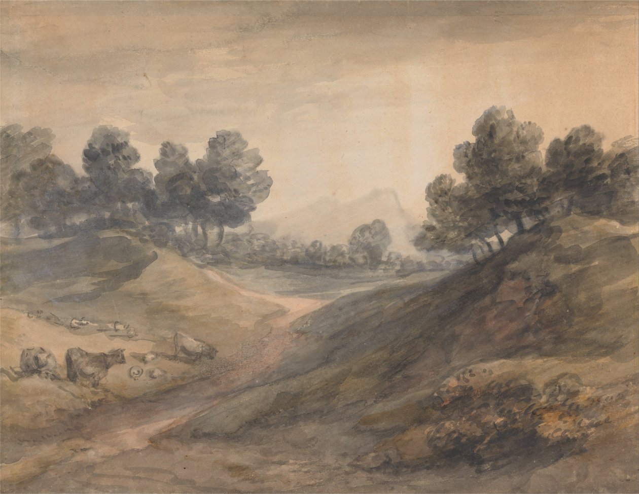 Paisagem e Gado de Thomas Gainsborough
