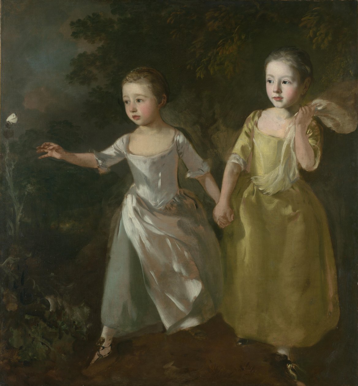 As garotas do pintor caçando borboletas de Thomas Gainsborough