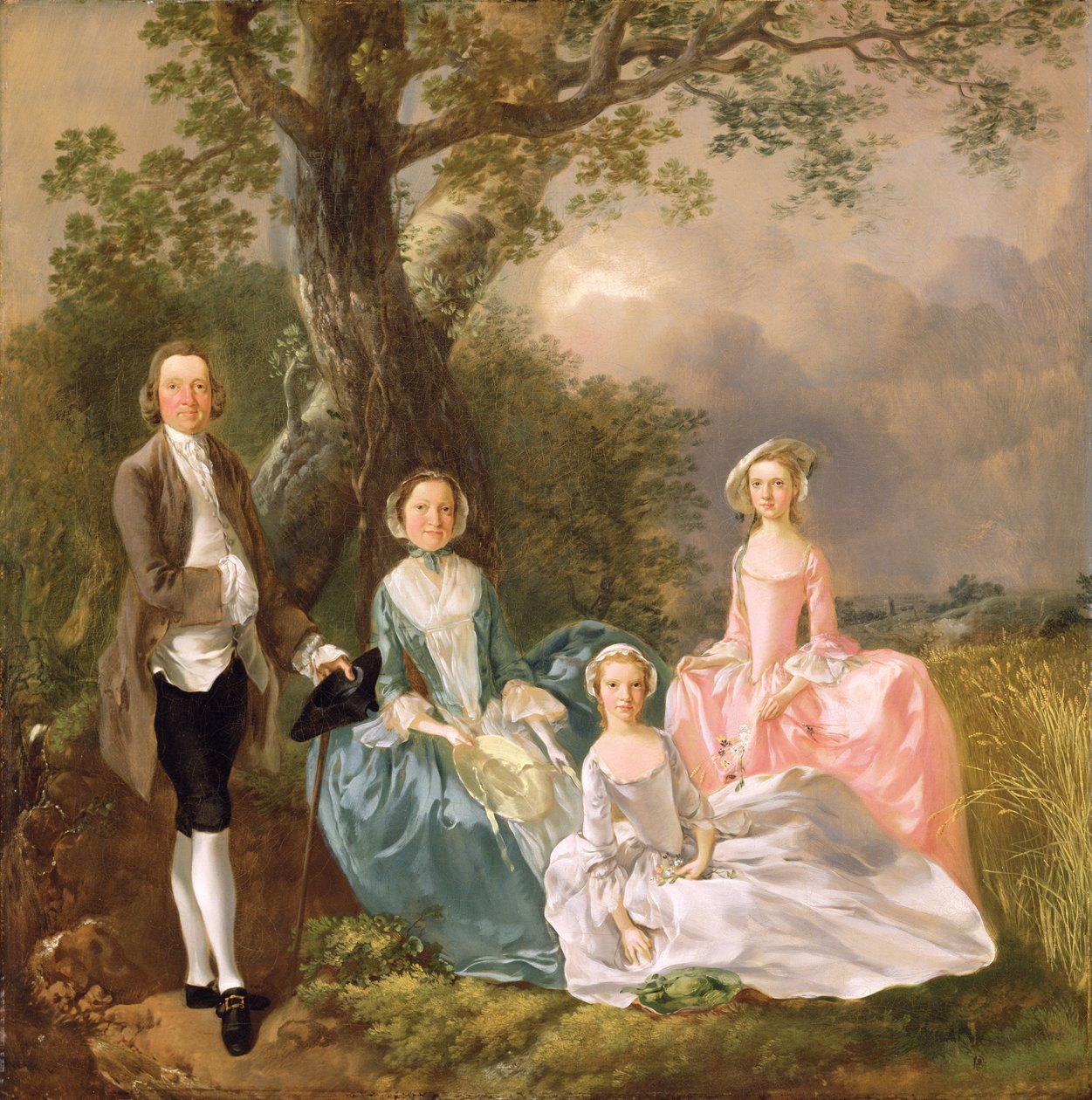 Sr. e Sra. John Gravenor e suas filhas, Elizabeth e Ann de Thomas Gainsborough