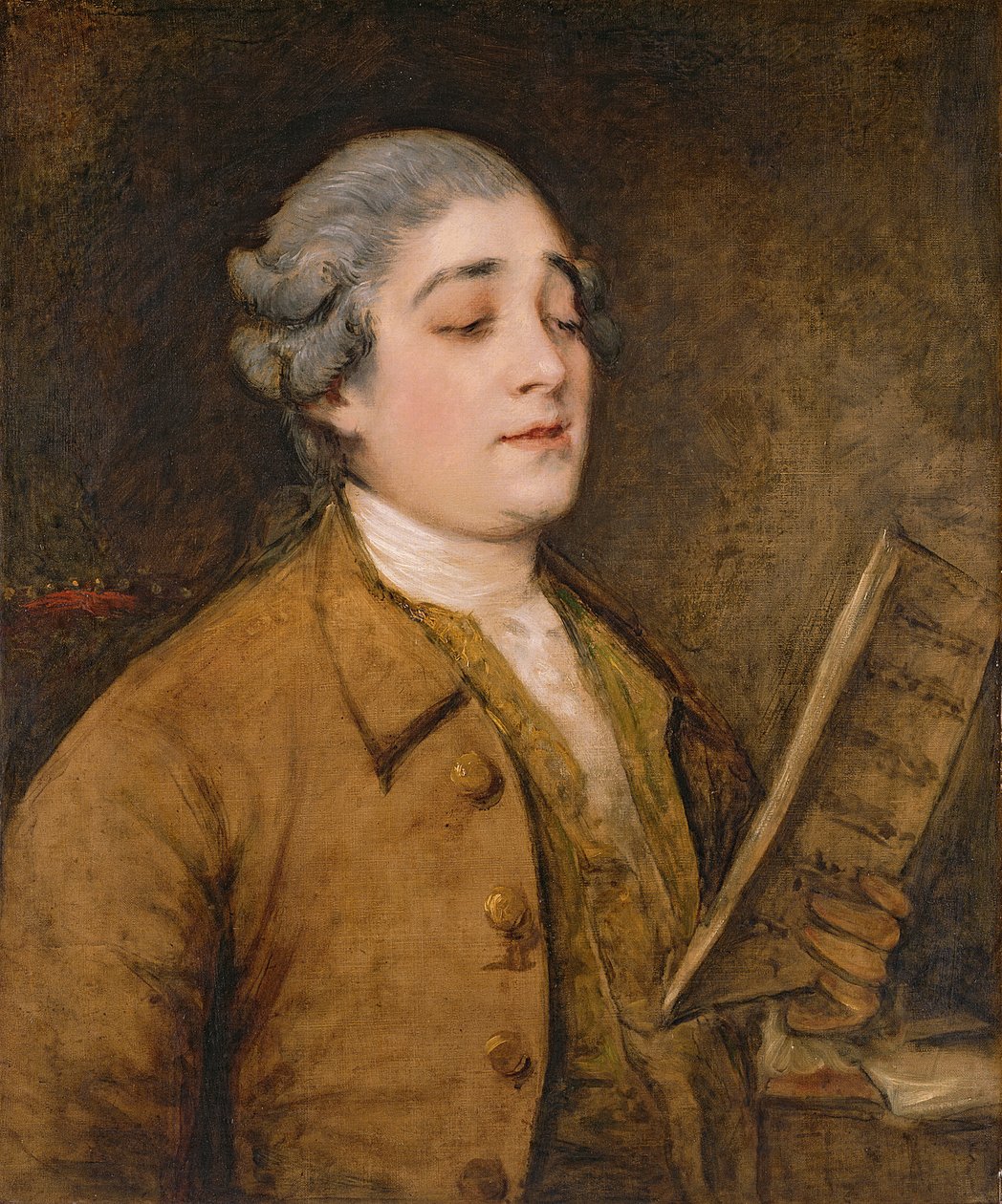 Retrato de Giusto Ferdinando Tenducci (c.1734-90) cantor e compositor castrado, c.1773-75 de Thomas Gainsborough