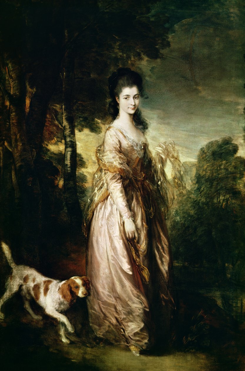 Retrato da Sra. Lowndes-Stone (1758-1837) c.1775 de Thomas Gainsborough