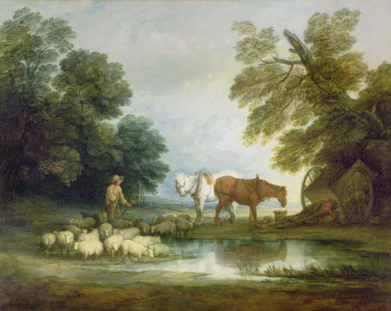 Pastor por um córrego de Thomas Gainsborough