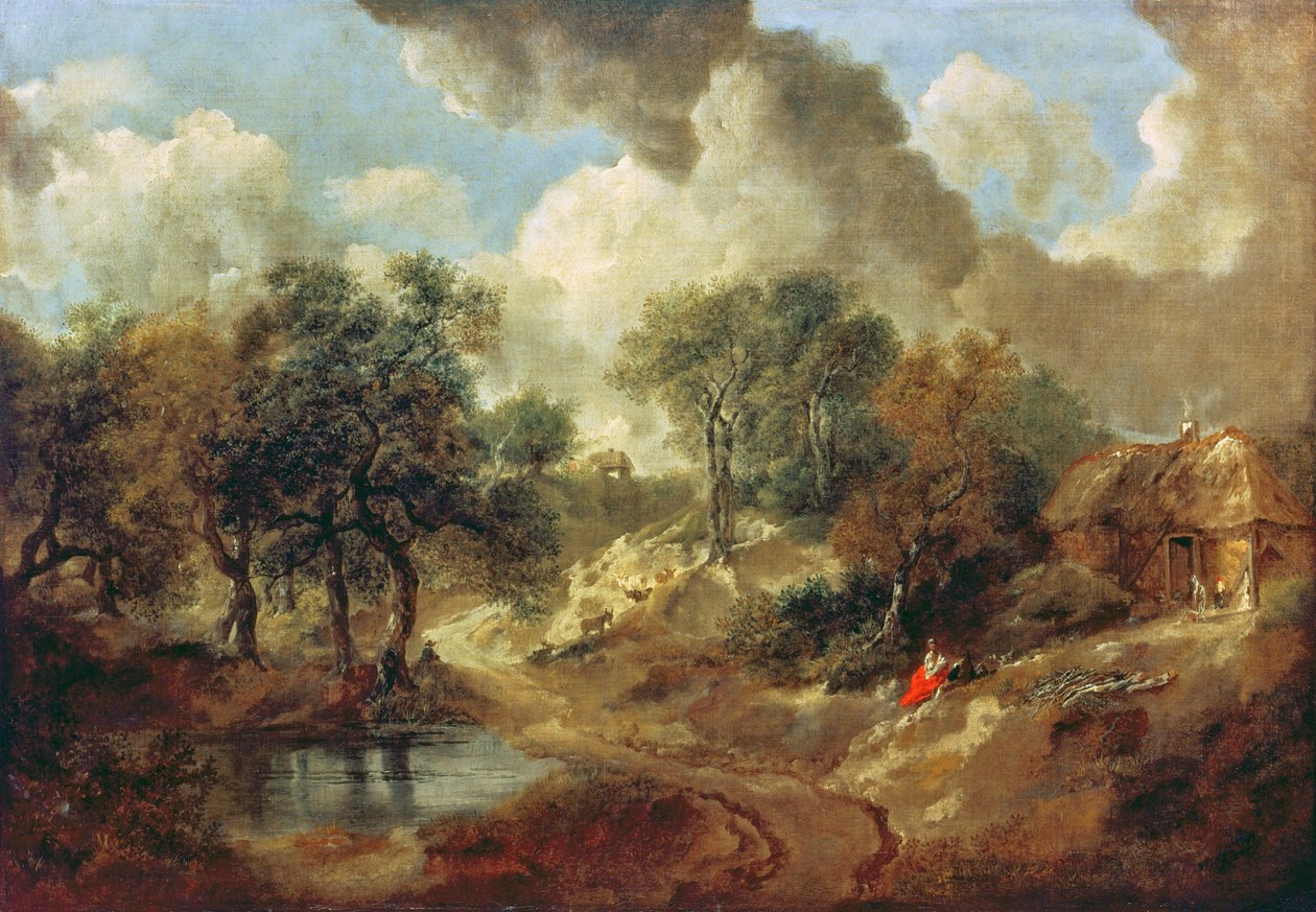 Paisagem de Suffolk, 1748 de Thomas Gainsborough