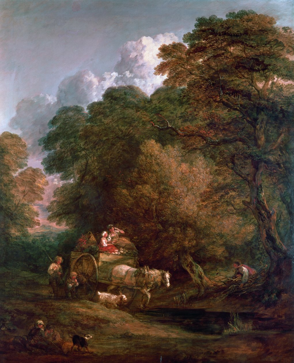 O carrinho de mercado, 1786 de Thomas Gainsborough