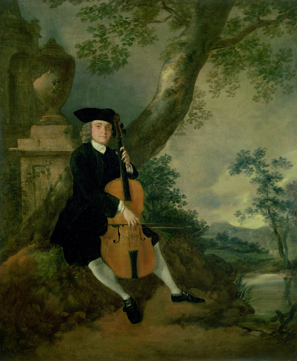 O Rev. John Chafy Tocando um Violoncelo de Thomas Gainsborough