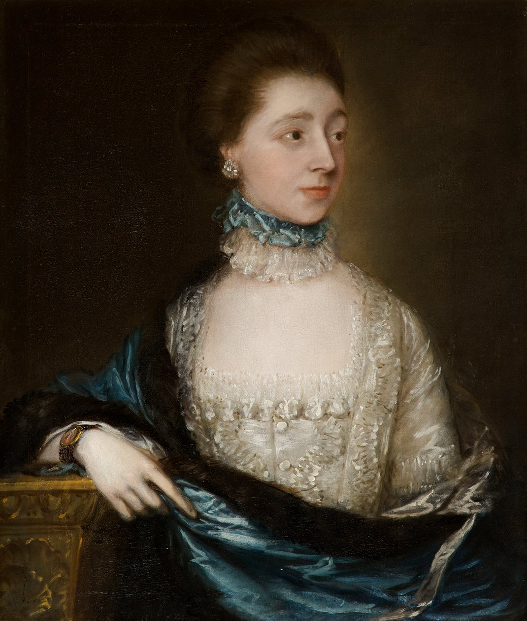 Senhora desconhecida com um manto azul, c.1765 de Thomas Gainsborough