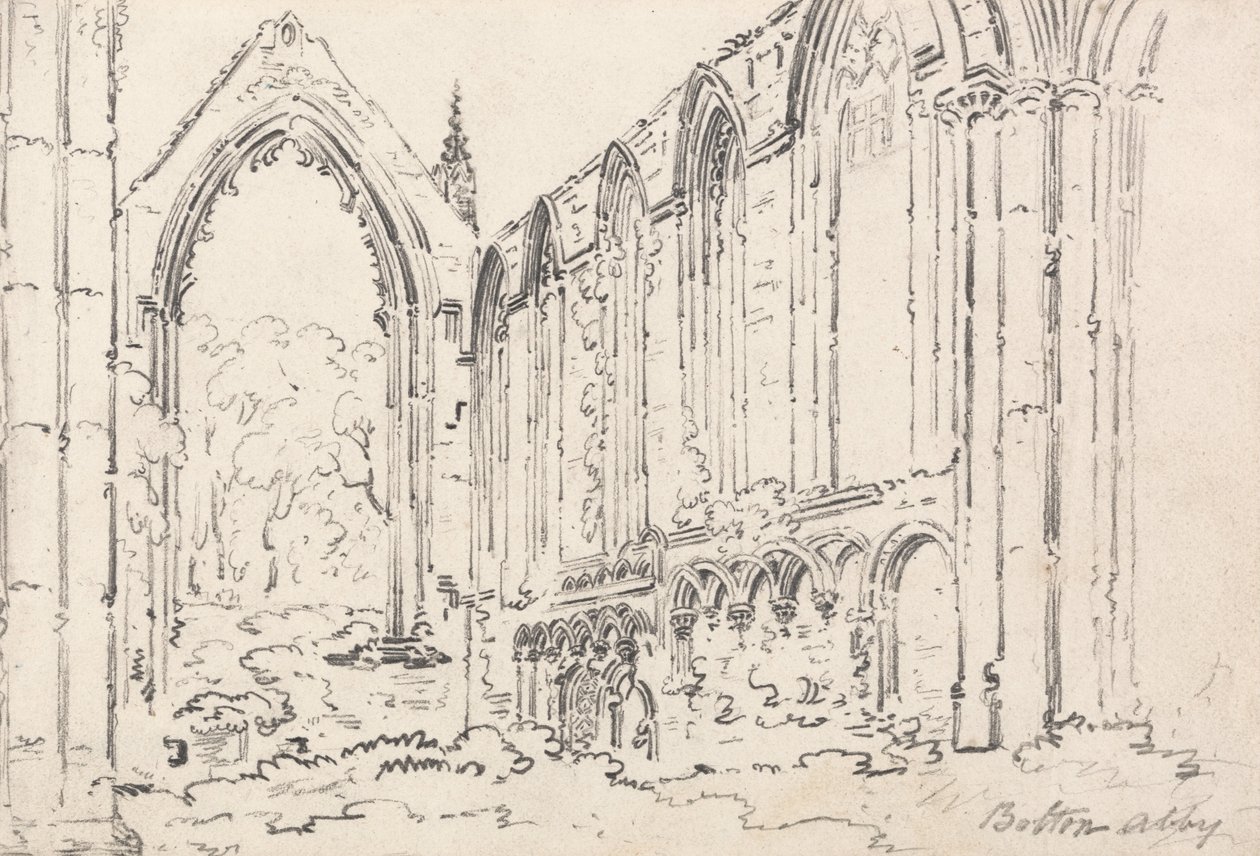 Bolton Abbey, Lancashire de Thomas Girtin