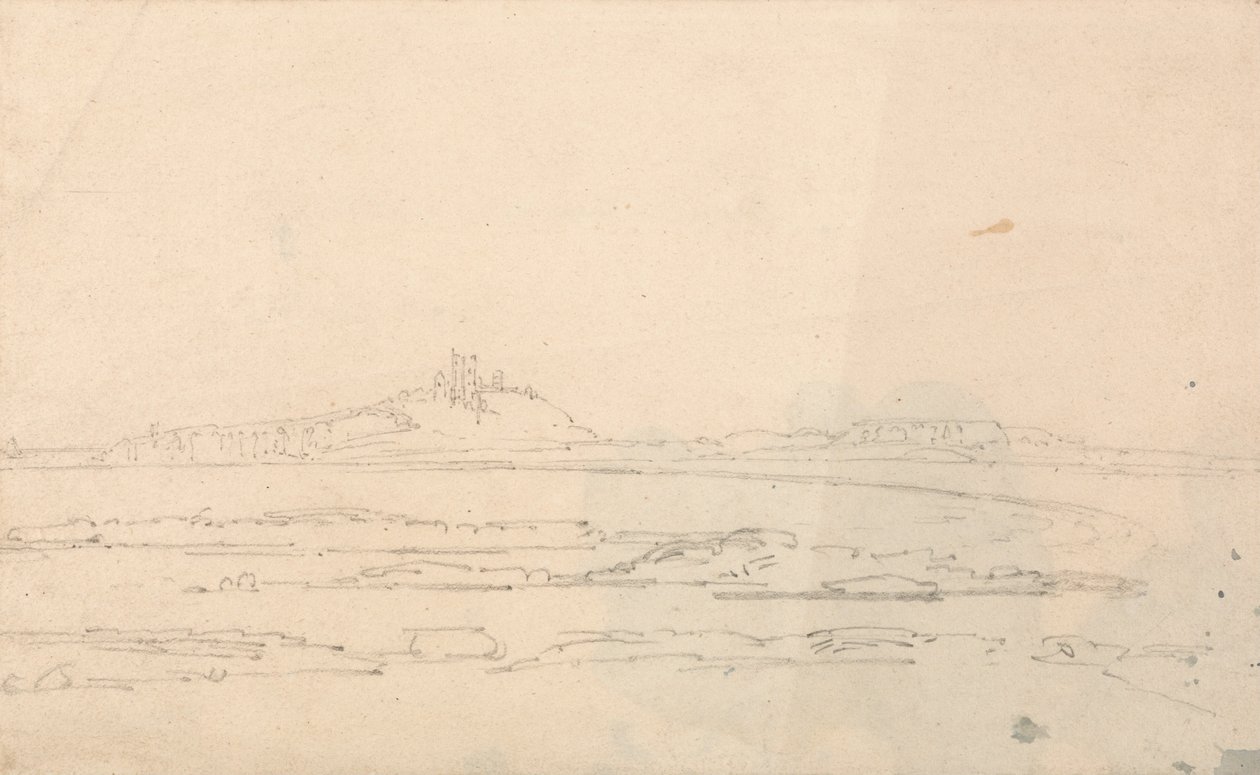 Castelo de Dustanborough à distância de Thomas Girtin