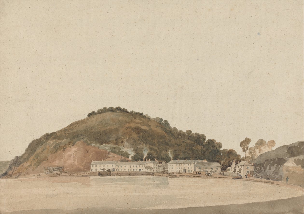 Promontório na costa de South Devon, possivelmente Shaldon de Thomas Girtin