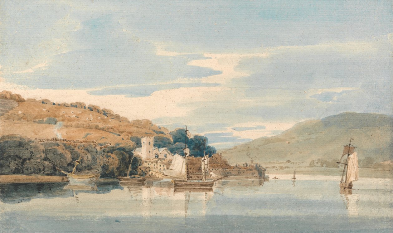 Kingswear visto de Dartmouth, Devon de Thomas Girtin