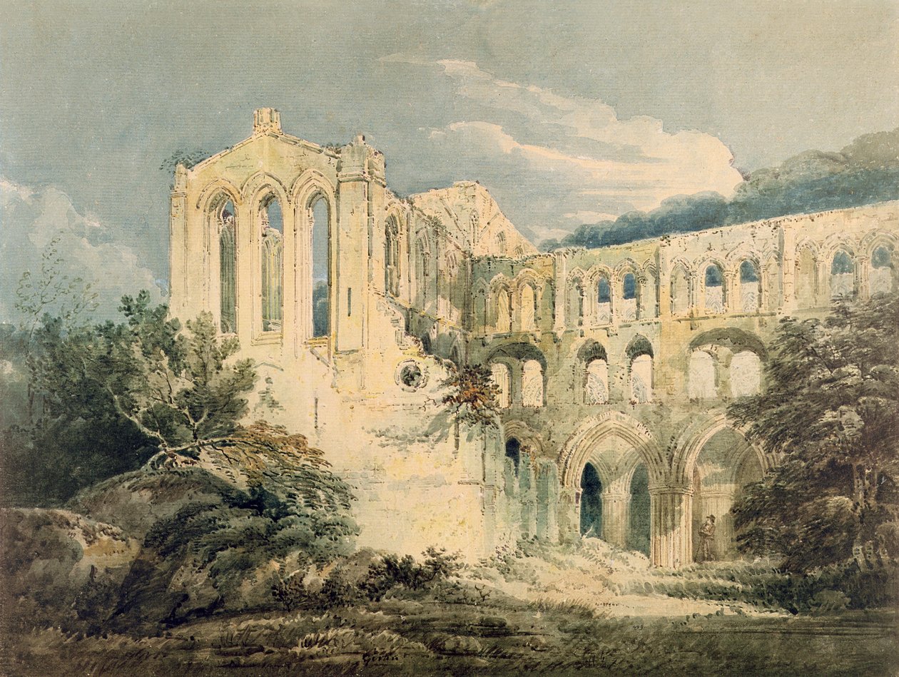 Abadia de Rievaulx, Yorkshire, 1798 de Thomas Girtin