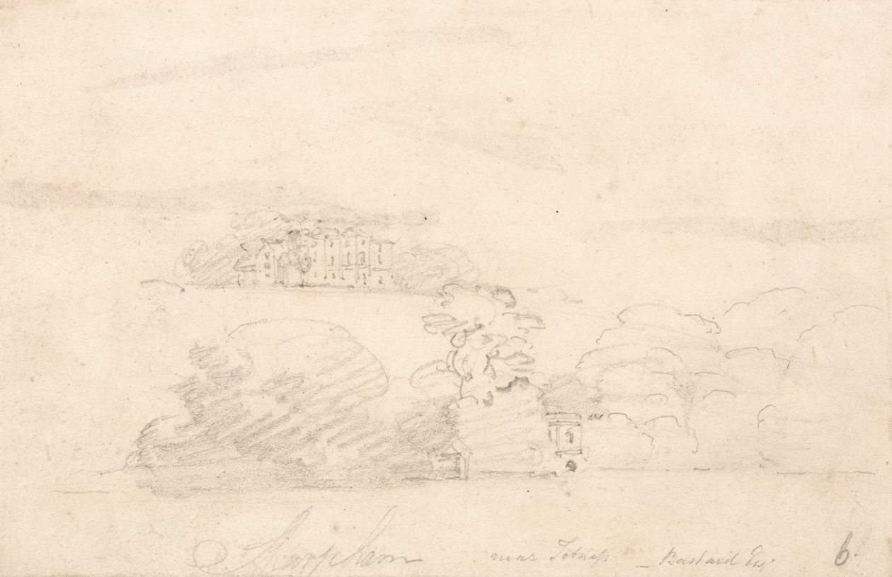 Sharpham, perto de Totnes, Devon de Thomas Girtin