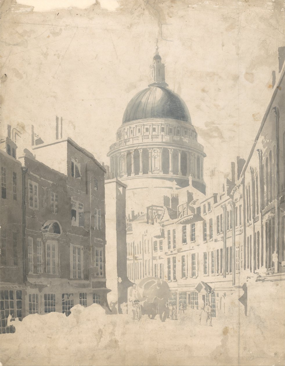 St. Pauls Cathedral, de St. Martins-le-Grand, Londres de Thomas Girtin