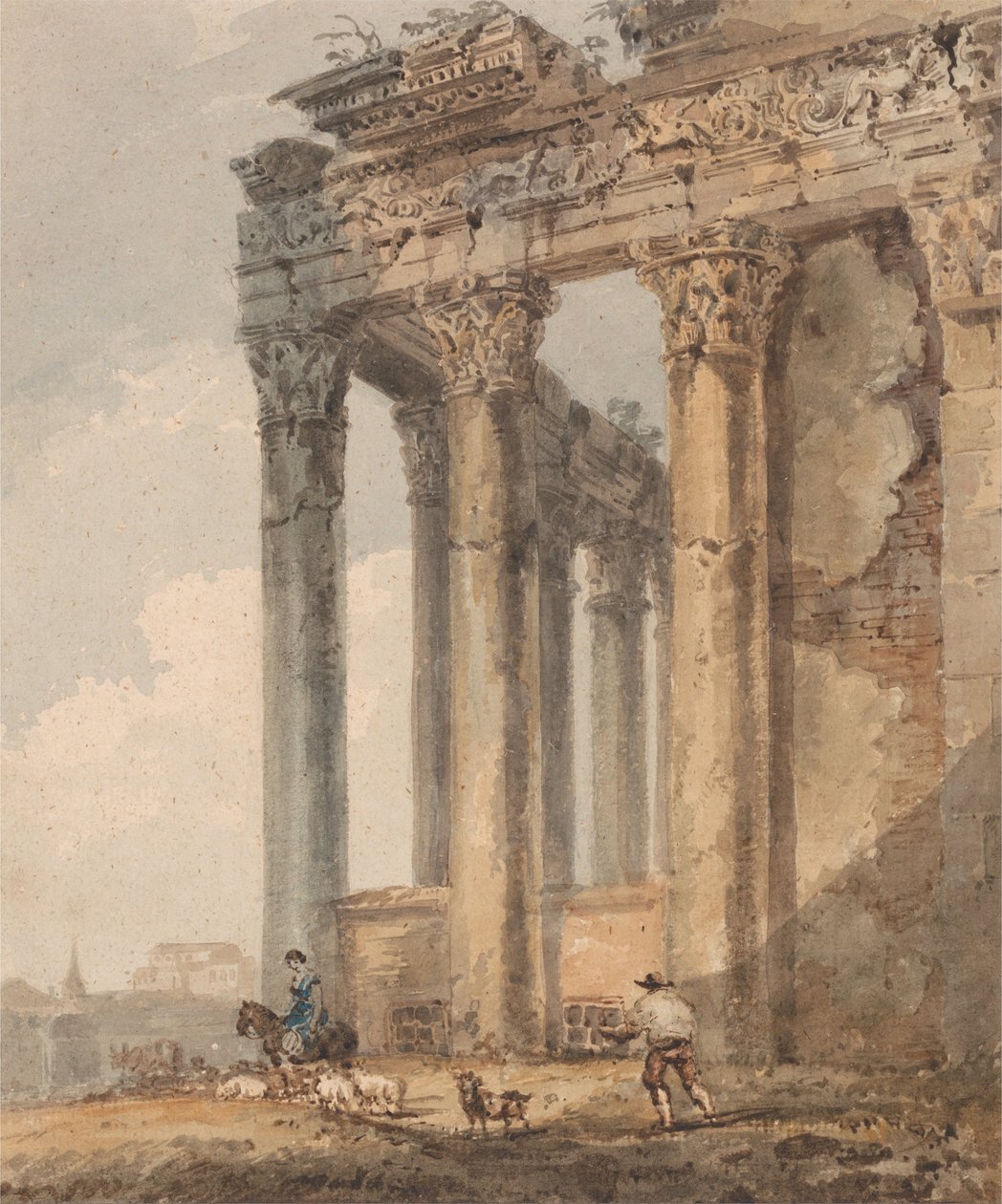Templo de Antonio e Faustina de Thomas Girtin
