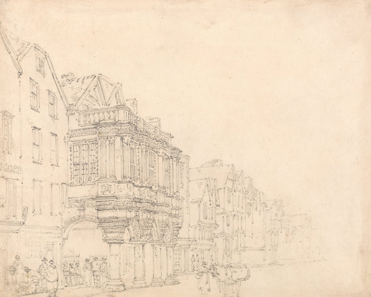 O Guildhall, Exeter de Thomas Girtin