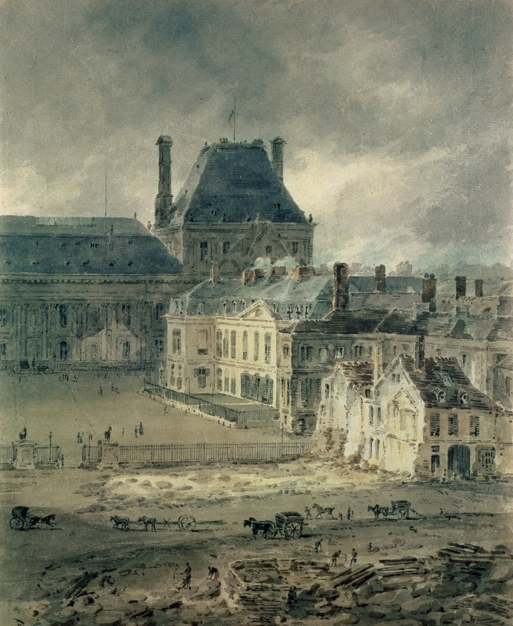 O Palácio do Louvre, 1801-2 de Thomas Girtin