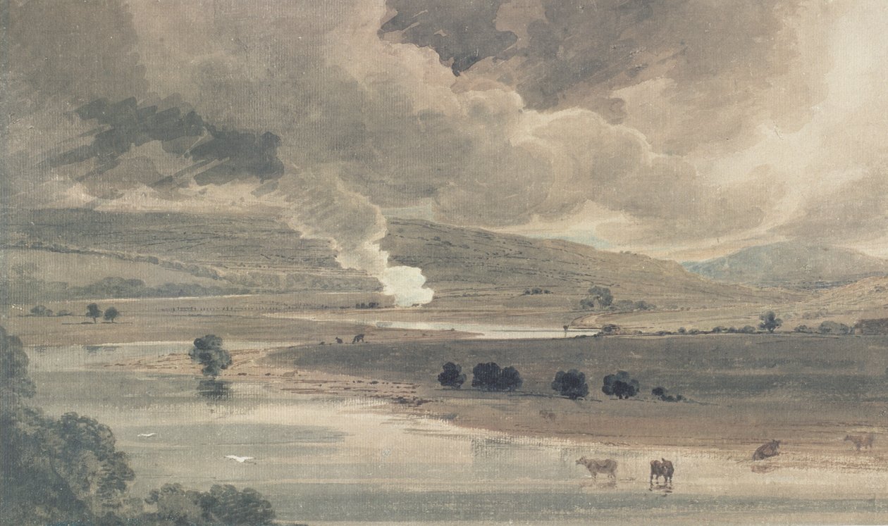 O rio Wharfe, 1801 de Thomas Girtin