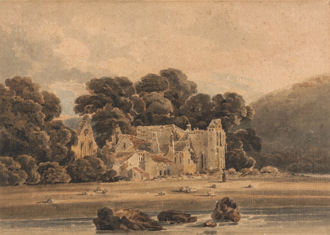Abadia de Valle Crucis, perto de Llangollen de Thomas Girtin