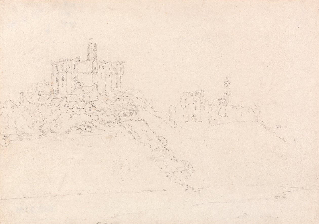 Castelo de Warkworth, Northumberland de Thomas Girtin