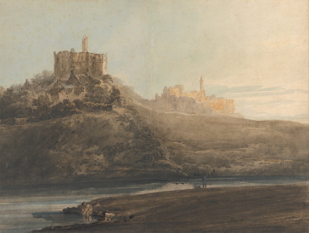 Castelo de Warkworth, Northumberland de Thomas Girtin
