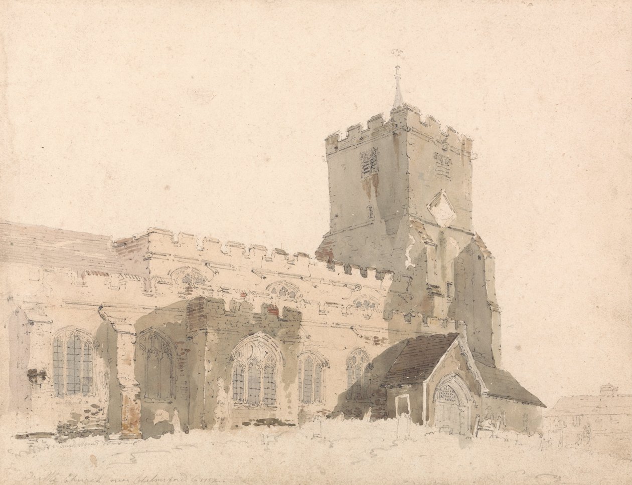 Igreja de Writtle, Essex de Thomas Girtin