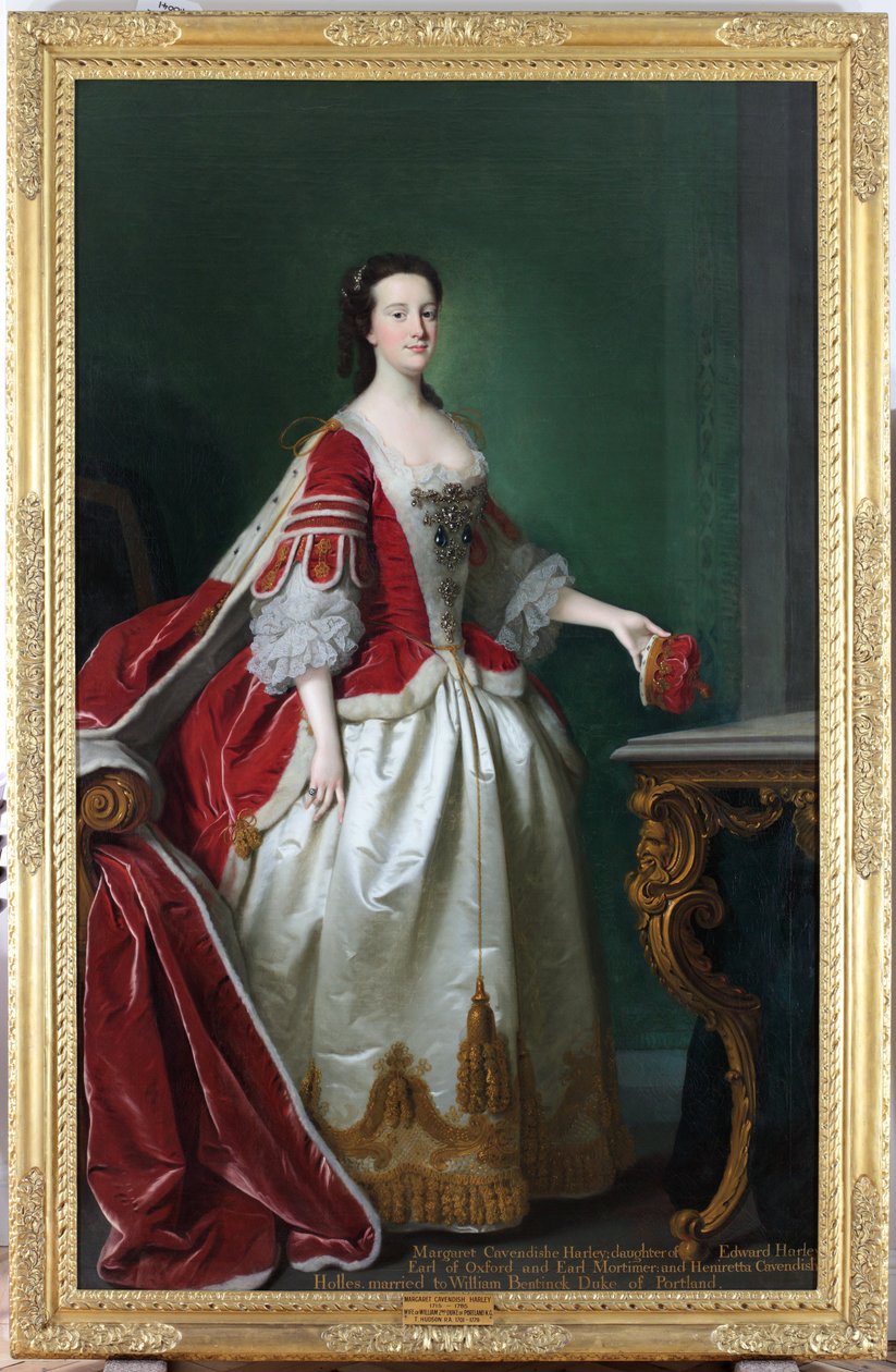 Lady Margaret Cavendish-Holles-Harley, Duquesa de Portland, c.1744 de Thomas Hudson