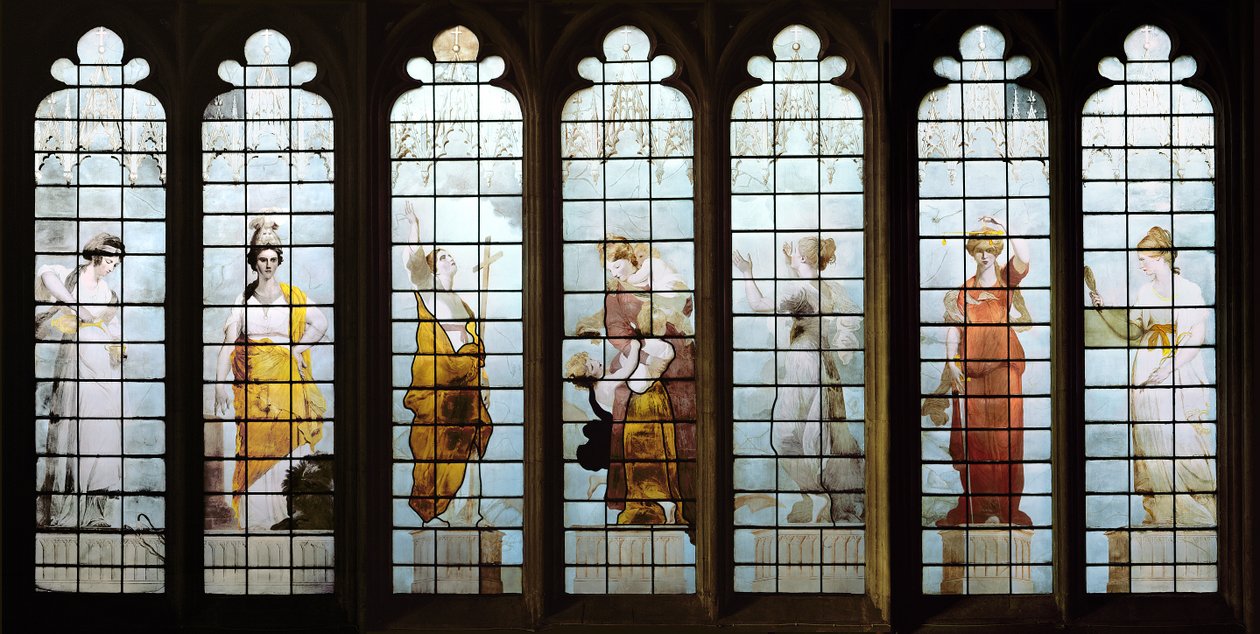 As sete virtudes cardeais (vitral) de Thomas Jervais