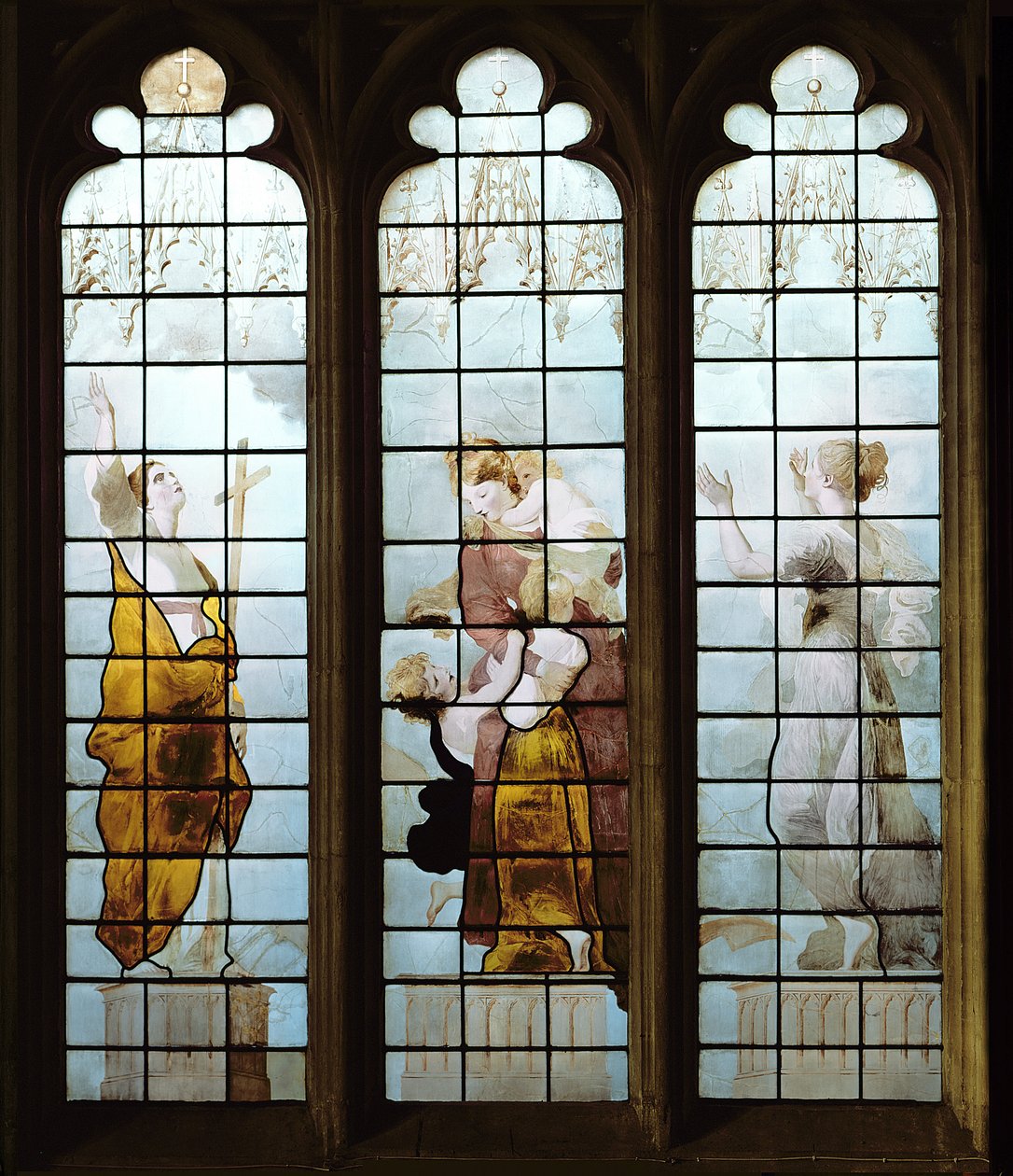 Três dos sete vitórias Cardinal Virtues detalhe de 394.957 de Thomas Jervais