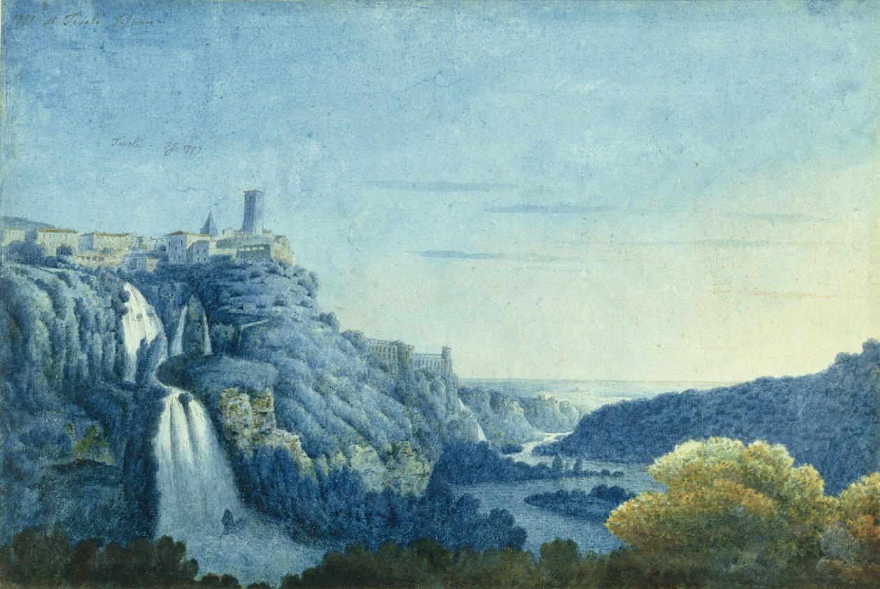 Tivoli, 1777 (wc sobre grafite no papel) de Thomas Jones