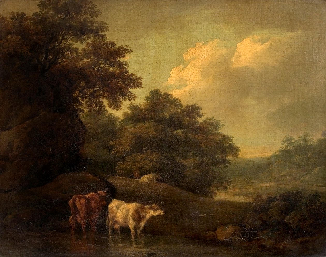 Paisagem, com, boiada, 19o século de Thomas Jones Barker