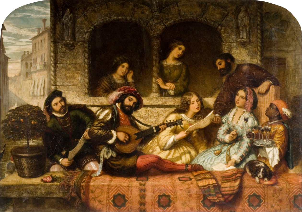 Cena de varanda veneziana, 1859 de Thomas Kent Pelham