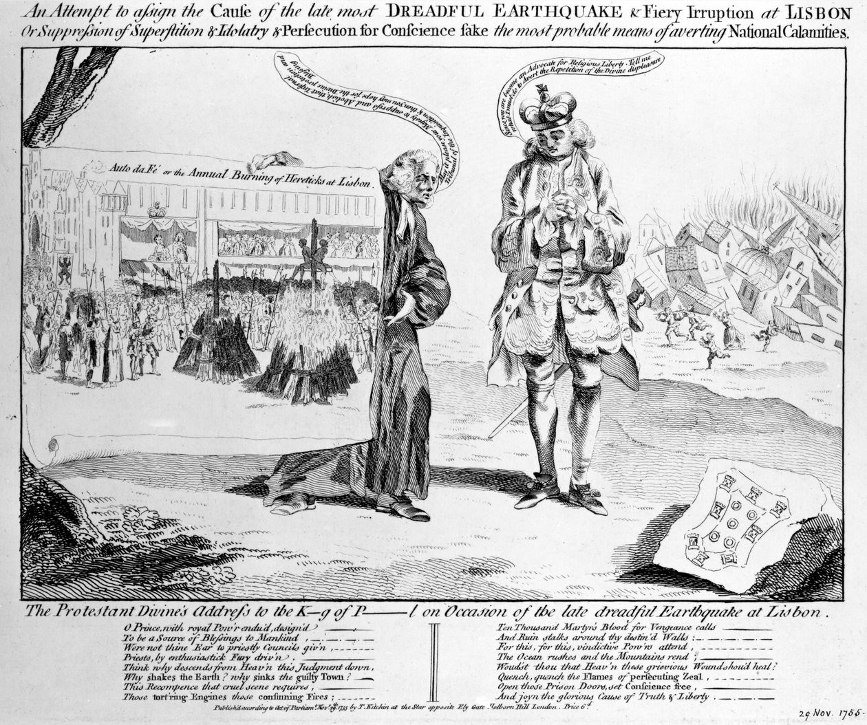 Uma tentativa de atribuir a causa do terremoto tardio mais terrível em Lisboa, 1755 de Thomas Kitchin