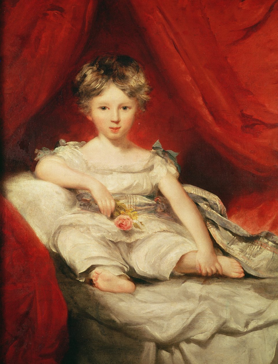 Menina com uma rosa, 1794 de Thomas Lawrence