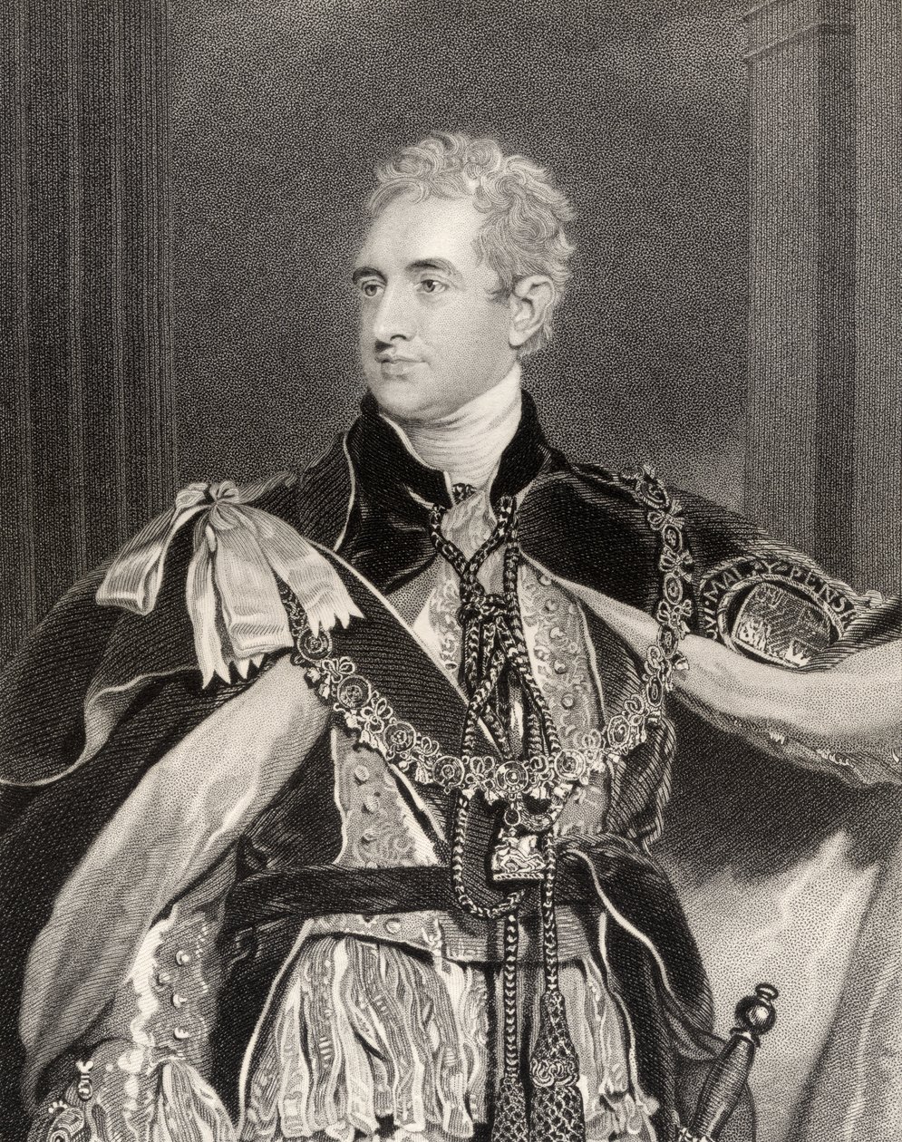 Robert Stewart Lord Castlereagh, 2º Marquês de Londonderry, gravado por G. Adcock, da &39;National Portrait Gallery&39;, publicado em 1835 de Thomas Lawrence