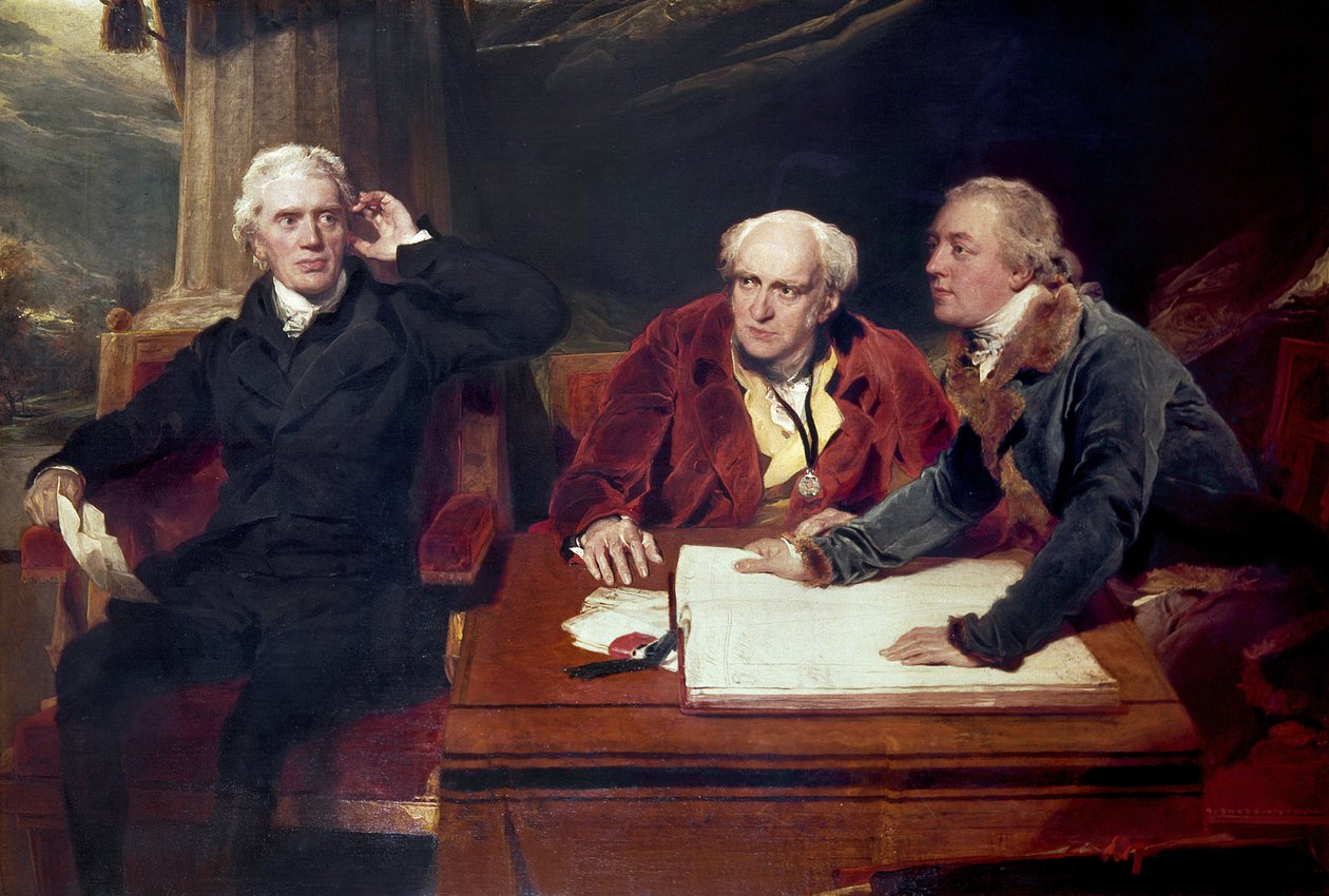 Sir Francis Baring, banqueiro e diretor da Companhia das Índias Orientais, com seus associados de Thomas Lawrence