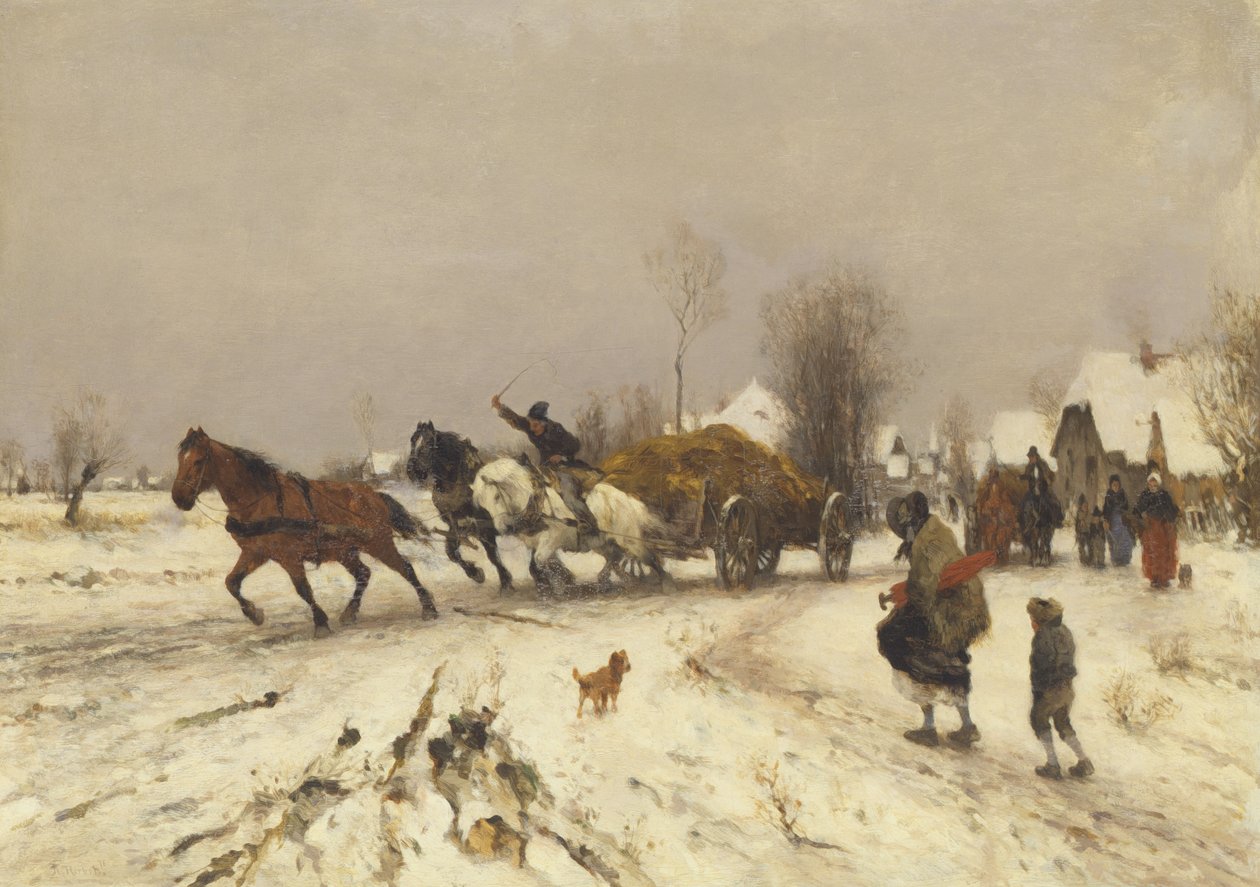 Uma aldeia no inverno de 1876 de Thomas Ludwig Herbst