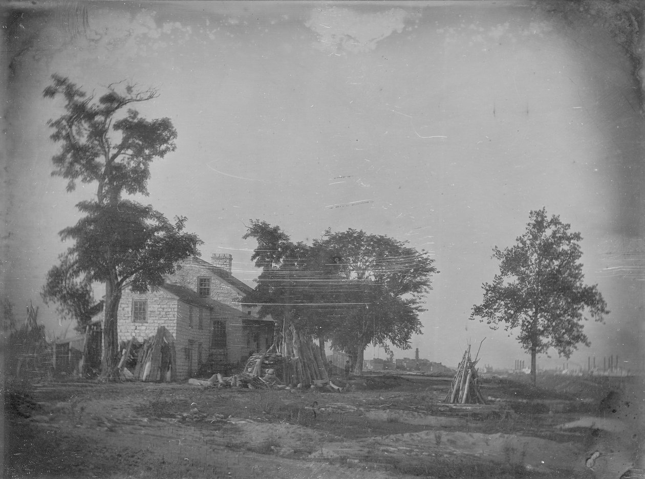 Juiz Silas Bent Residence, vista do sul com St. Louis na distância de Thomas M. Easterly