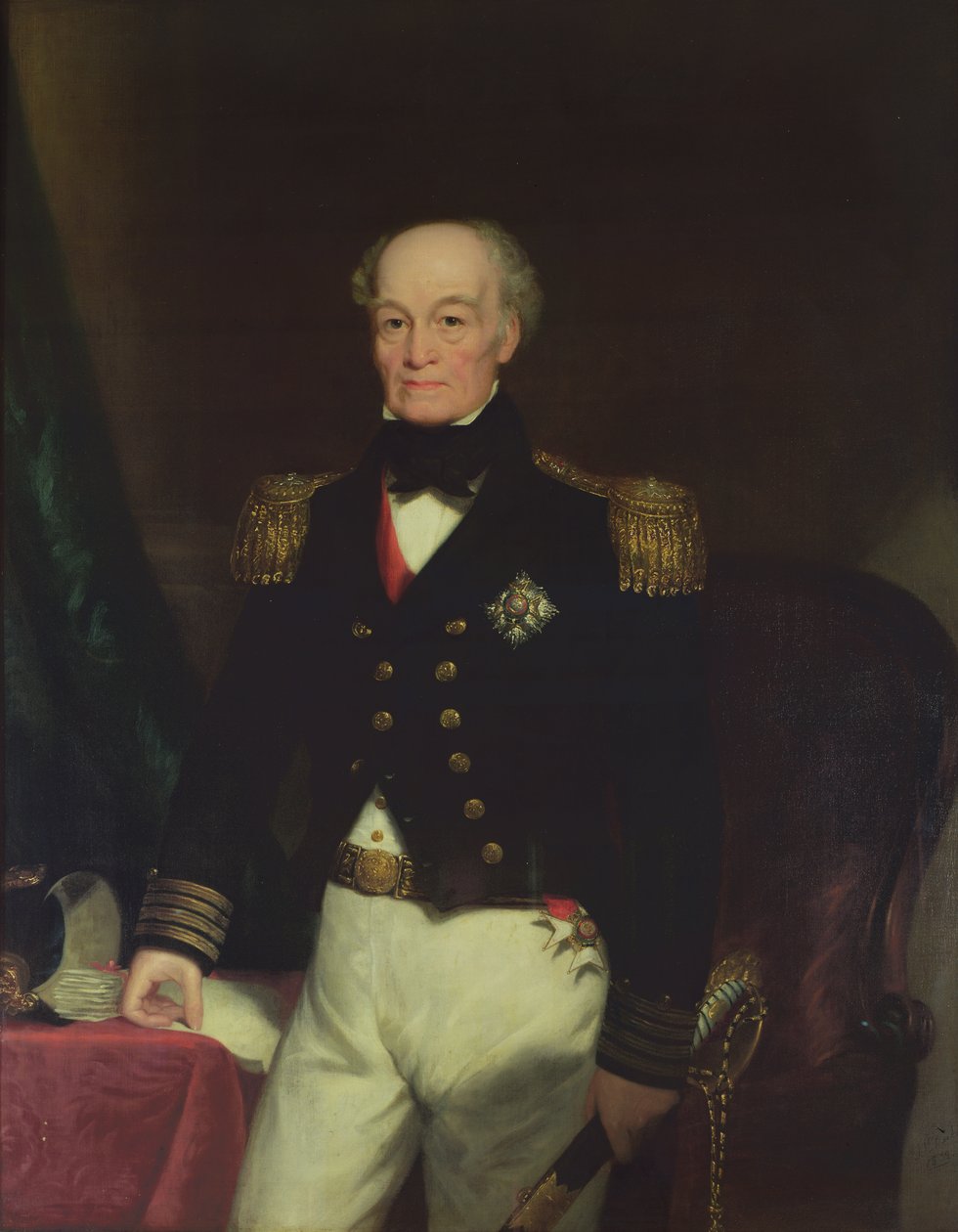 Retrato de Sir Thomas Byam Martin (1773-1854) 1852 (óleo) de Thomas Mackay