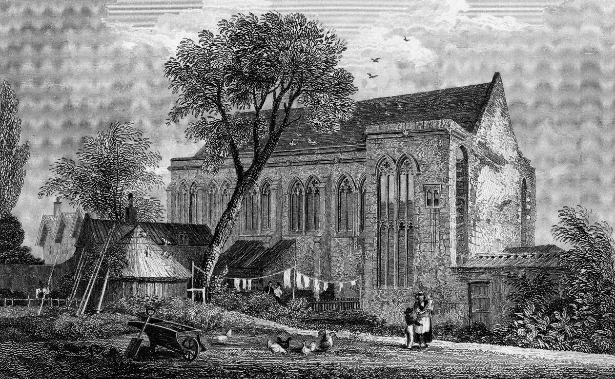 Palácio de Eltham, Kent, gravado por William Watkins, 1831 de Thomas Mann Baynes