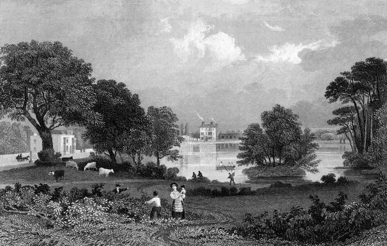 A águia, Snaresbrook, gravada por Samuel Lacey, 1832 de Thomas Mann Baynes