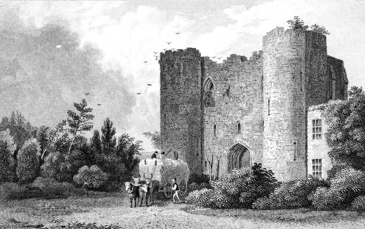 Castelo de Tunbridge, Kent, gravado por S. Lacey, 1831 de Thomas Mann Baynes