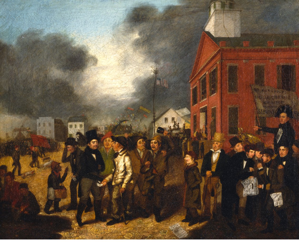 Primeira eleição do estado em Detroit, Michigan, c.1837 de Thomas Mickell Burnham
