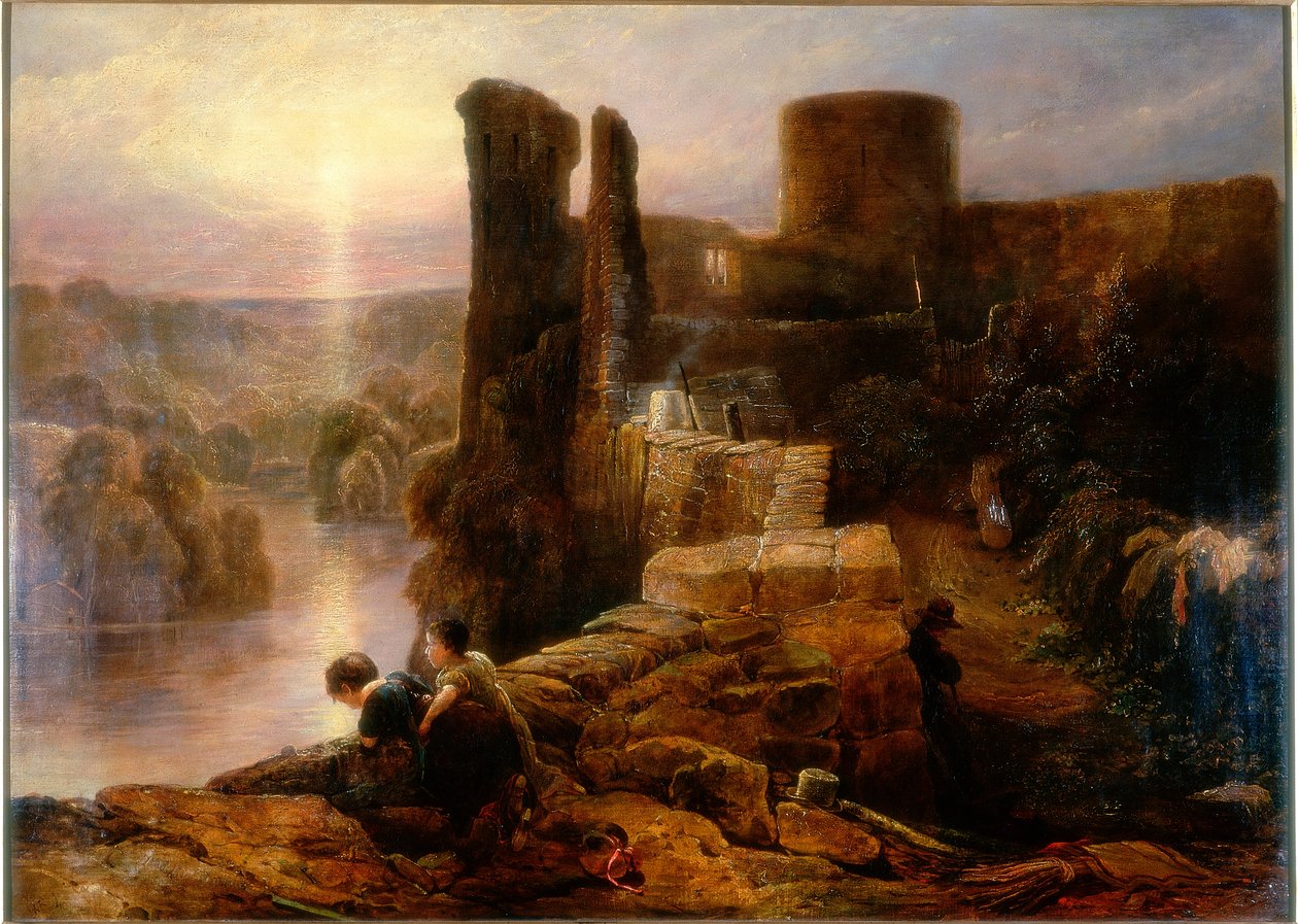 Barnard Castle, Condado de Durham, c.1826 de Thomas Miles Richardson