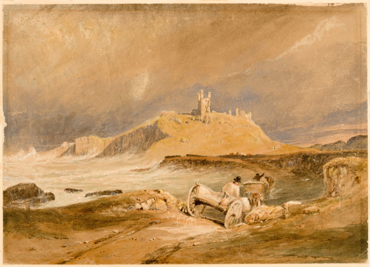 Castelo de Dunstanburgh (bodycolour) de Thomas Miles Richardson