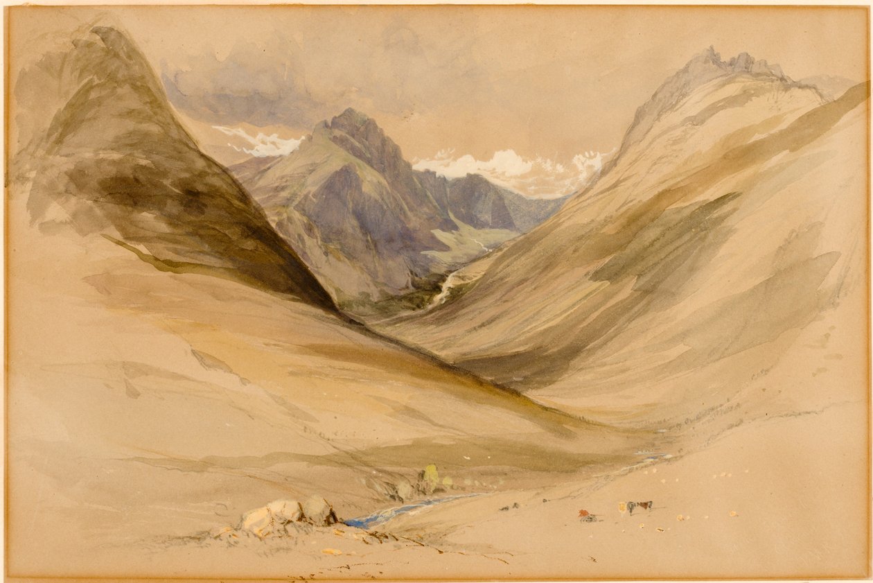 Glen Sannox, Arran (bodycolour) de Thomas Miles Richardson