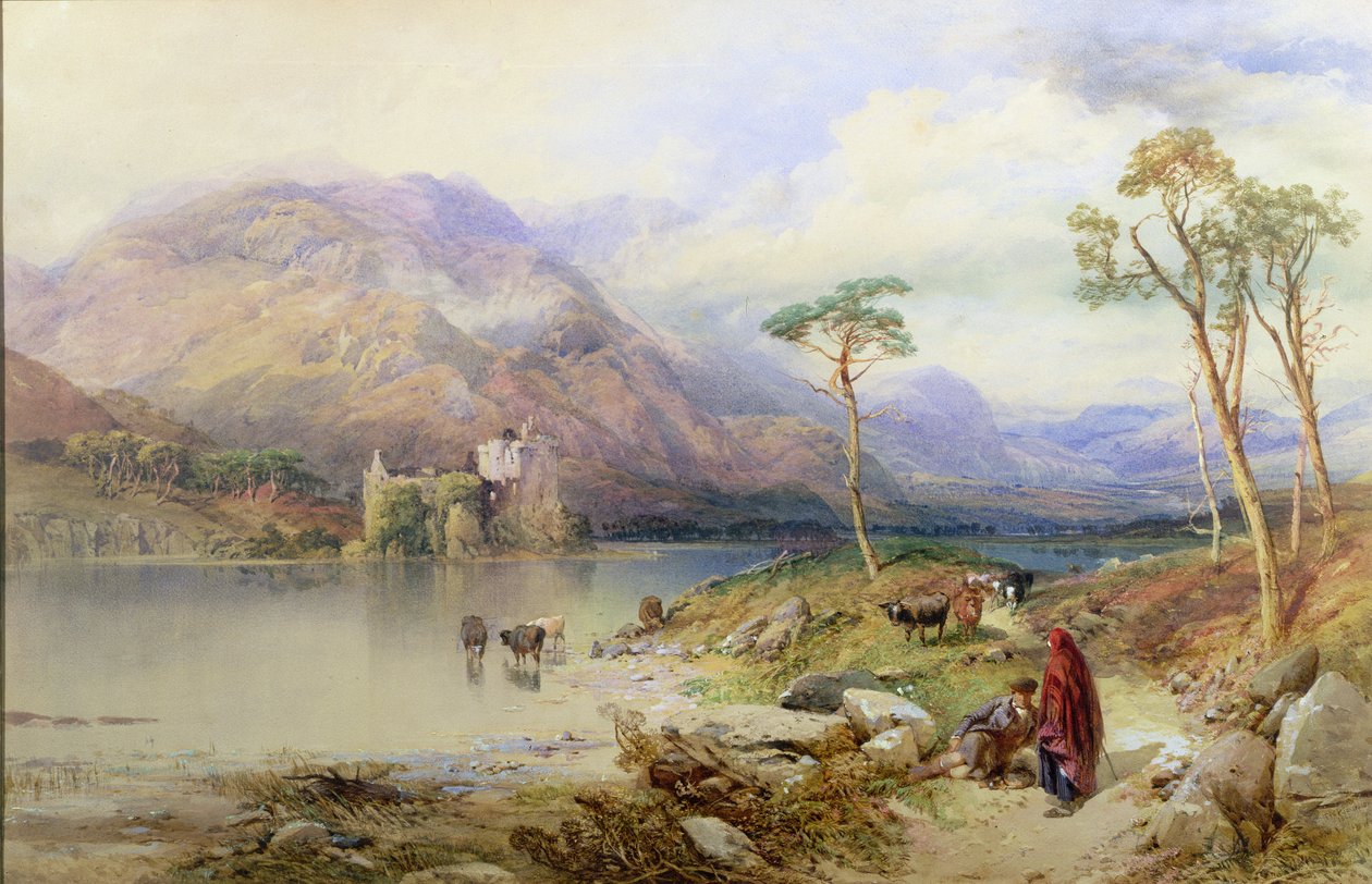 Castelo de Kilchurn no Loch Awe de Thomas Miles Richardson