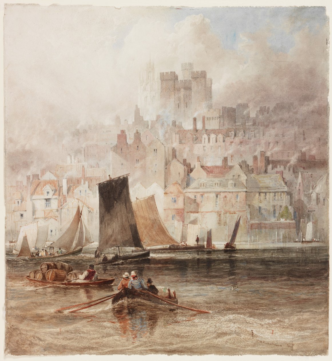 Newcastle do Tyne (bc e wc no papel) de Thomas Miles Richardson